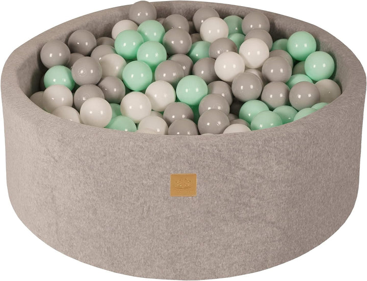 MEOWBABY Soft Foam Rundes 90 x 30 cm Bällebad mit 200 Stück Bällen für Babys & Kleinkinder - Baby-La
