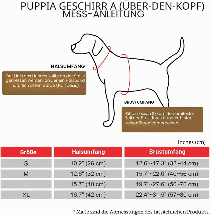 Puppia Spring and Summer Fashion Over-The-Head Hundegeschirr, Beige_Minmi, Grösse M Beige_Minmi Medi