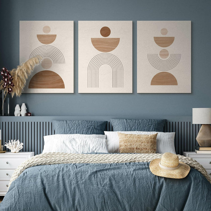 Muralo - Wandbilder Set - Leinwand Bilder Set Aufhängefertig - Bilder für Wohnzimmer Schlafzimmer -