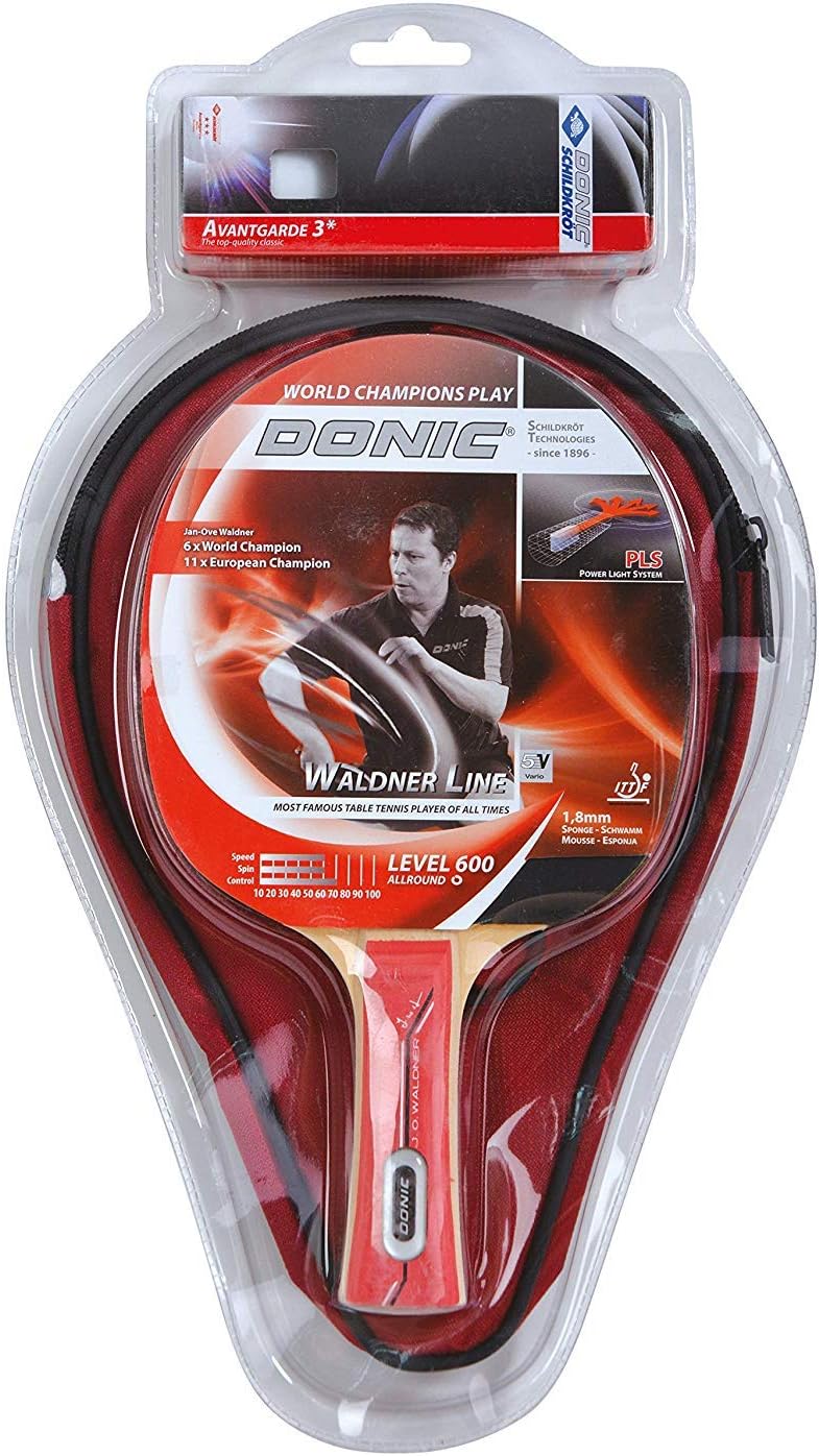 Donic-Schildkröt Tischtennis-Geschenkset Waldner 600, 1 Schläger, 3 Bälle 3*, Schlägerhülle, tolles