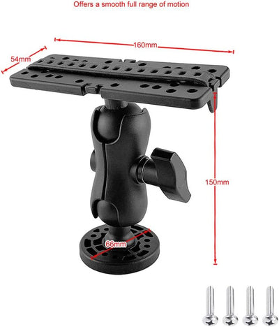 MoreChioce Marine Electronic Mount, 360 Grad Kugelhalter Kajak Elektronische Fishfinder Halterung Bo