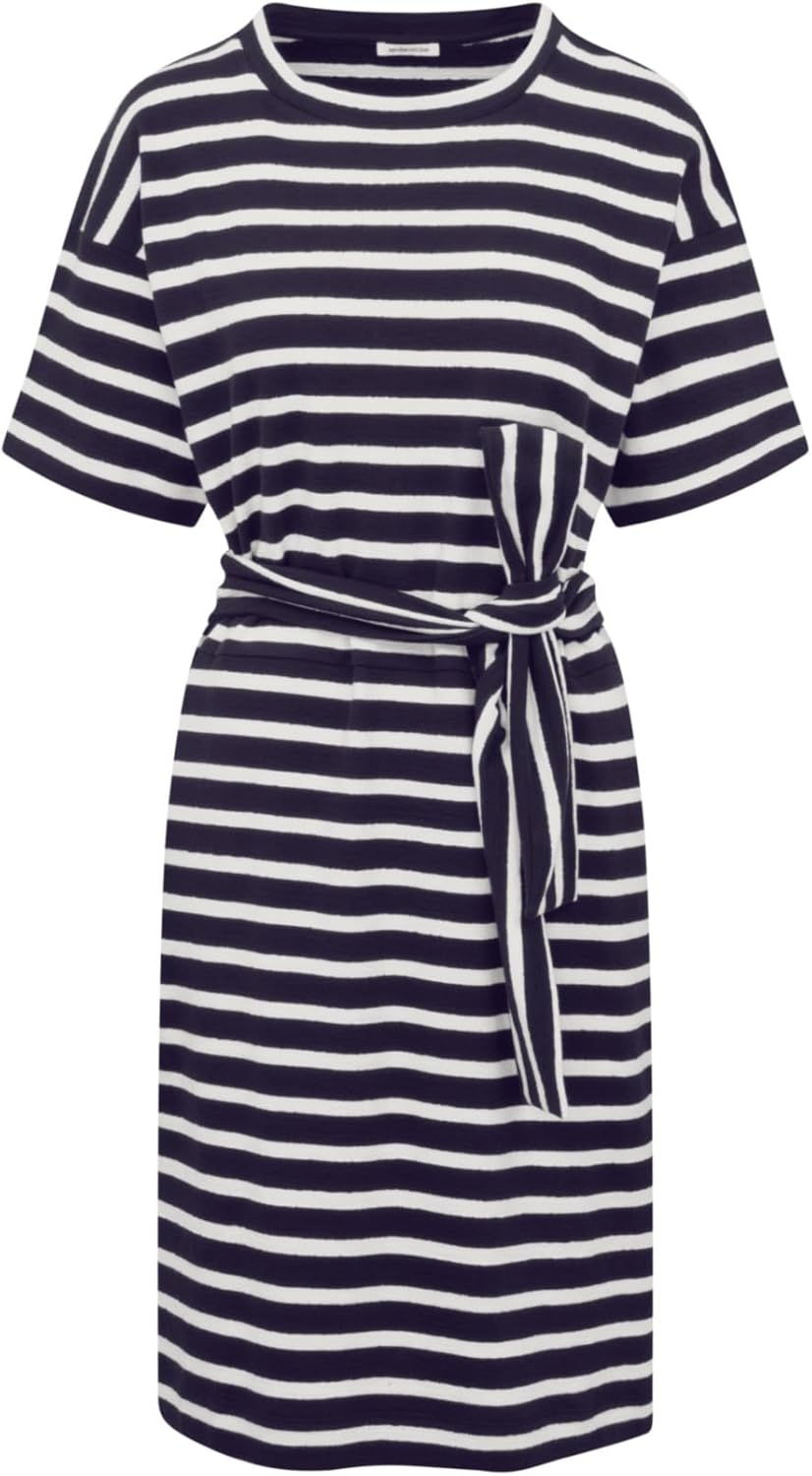 Seidensticker Damen Regular Fit Blusenkleid Kurzarm Kleid 34 Dunkelblau, 34 Dunkelblau