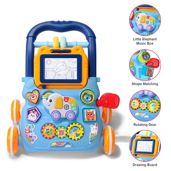 Aolso Baby Walker, Sit-to-Stand Learning Walker, Baby Entertainment Table Early Education Activity C