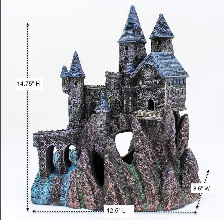 Penn-Plax Castle Aquarium-Dekoration, handbemalt mit realistischen Details, über 36,7 cm hoch, Teil