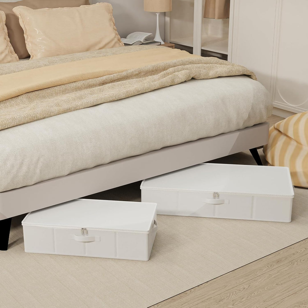 Unterbett Aufbewahrungsbox mit Deckel, Faltbare Aufbewahrungstasche, Unterbettkommode, Transporttasc