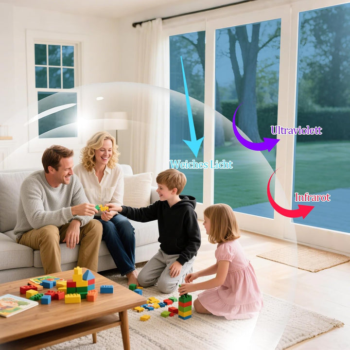 Fensterfolie Spiegelfolie Tönungsfolie Einseitig durchsichtig, spiegelnder Sichtschutz, UV-Filter, S