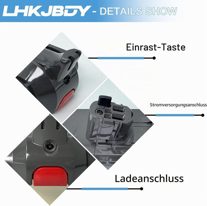 25.2V 4000mAh Ersatzakku Akku kompatibel zu Dyson V11 Absolute Extra, Animal, Click-In, V15 Detect S