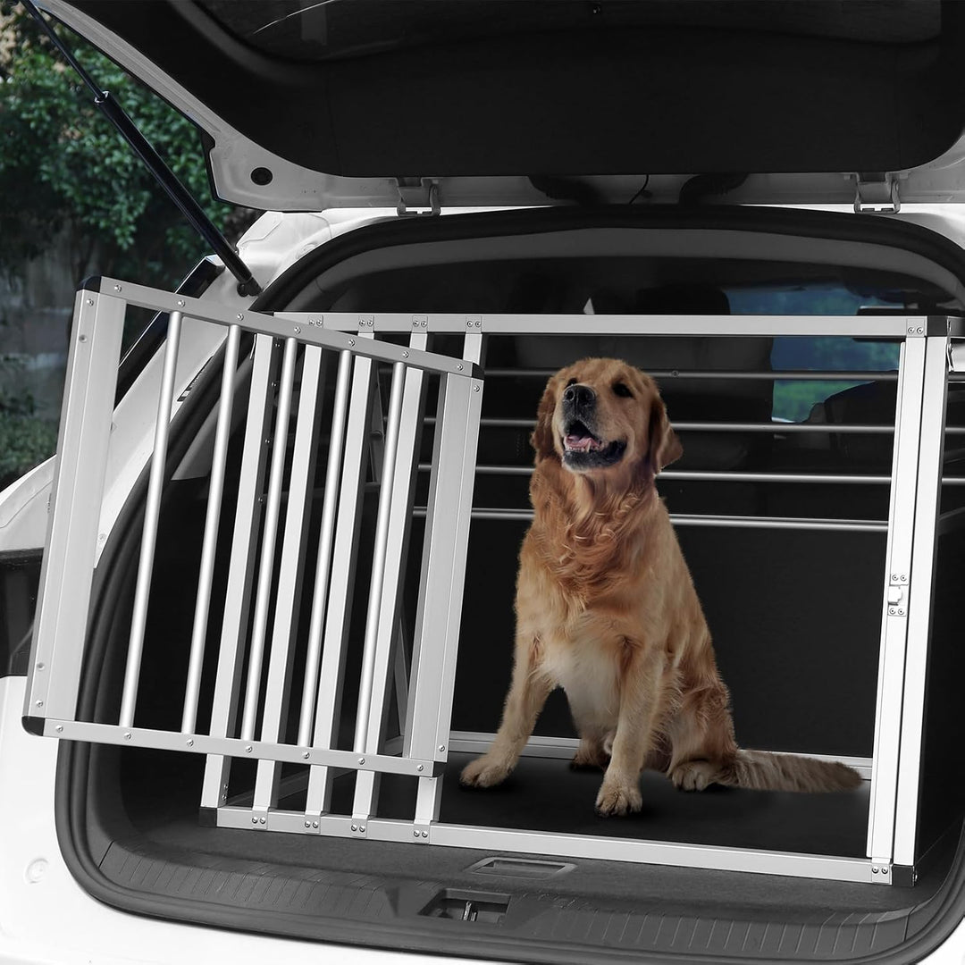 EUGAD Hundetransportbox Alubox Reisebox Autobox für mittlere Hunde Border Collie und Australian Shep