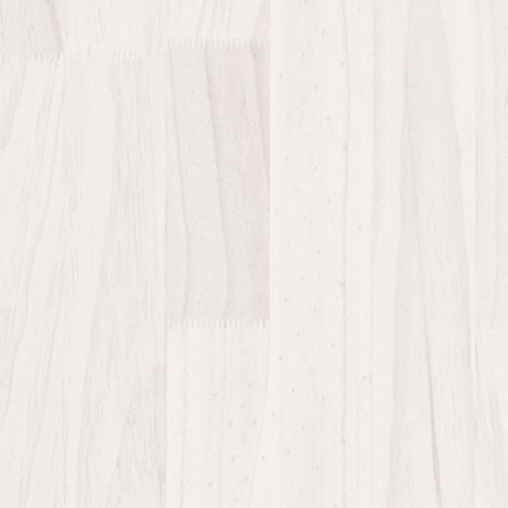 Bussandri Exclusive - Bücherregal 2 Fächer Weiss 40x30x70 cm Kiefer Massivholz