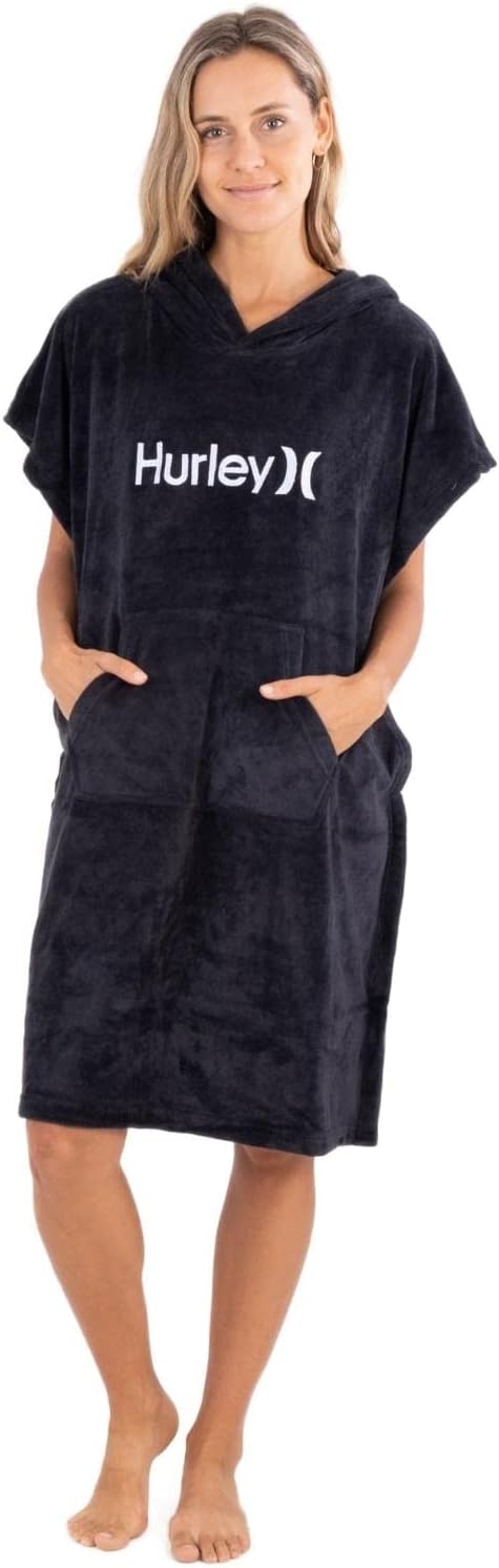 Hurley Unisex Oao Hooded Towel Rash Guard Set, Schwarz, Einheitsgrösse EU