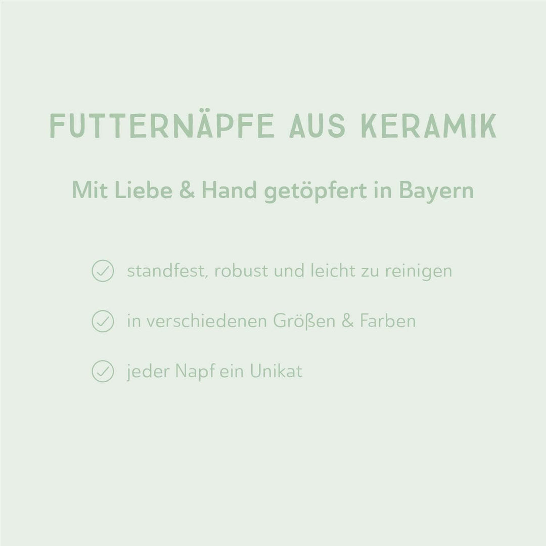 naftie hochwertiger Keramiknapf Blume des Lebens blau - Hunde-Napf &amp; Katzen-Napf aus Keramik - rund