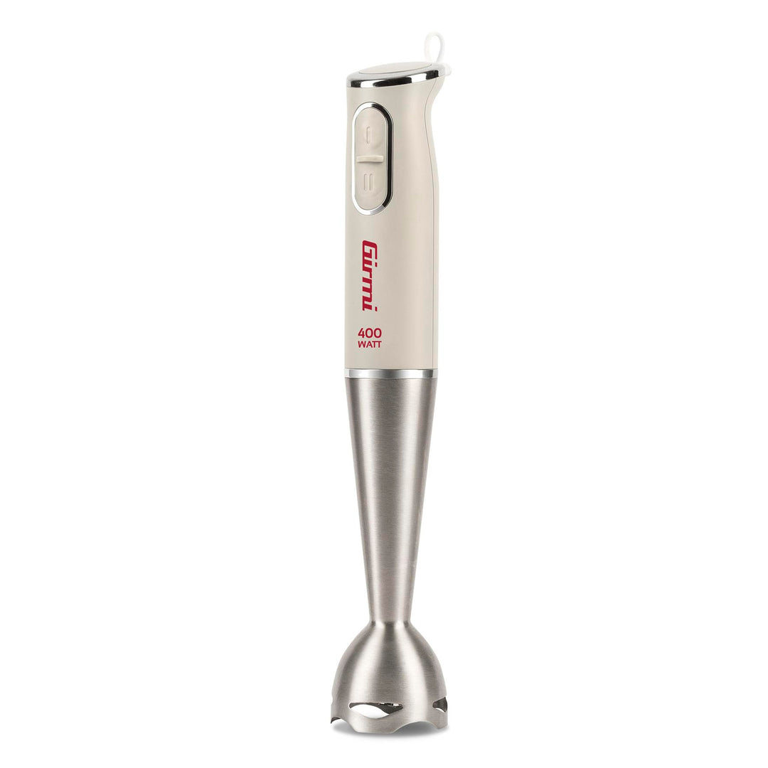 Girmi MX03 Stabmixer, 400 Watt DC, Schaft und Klingen 19 cm Edelstahl, Kreideweiss, Kreideweiß