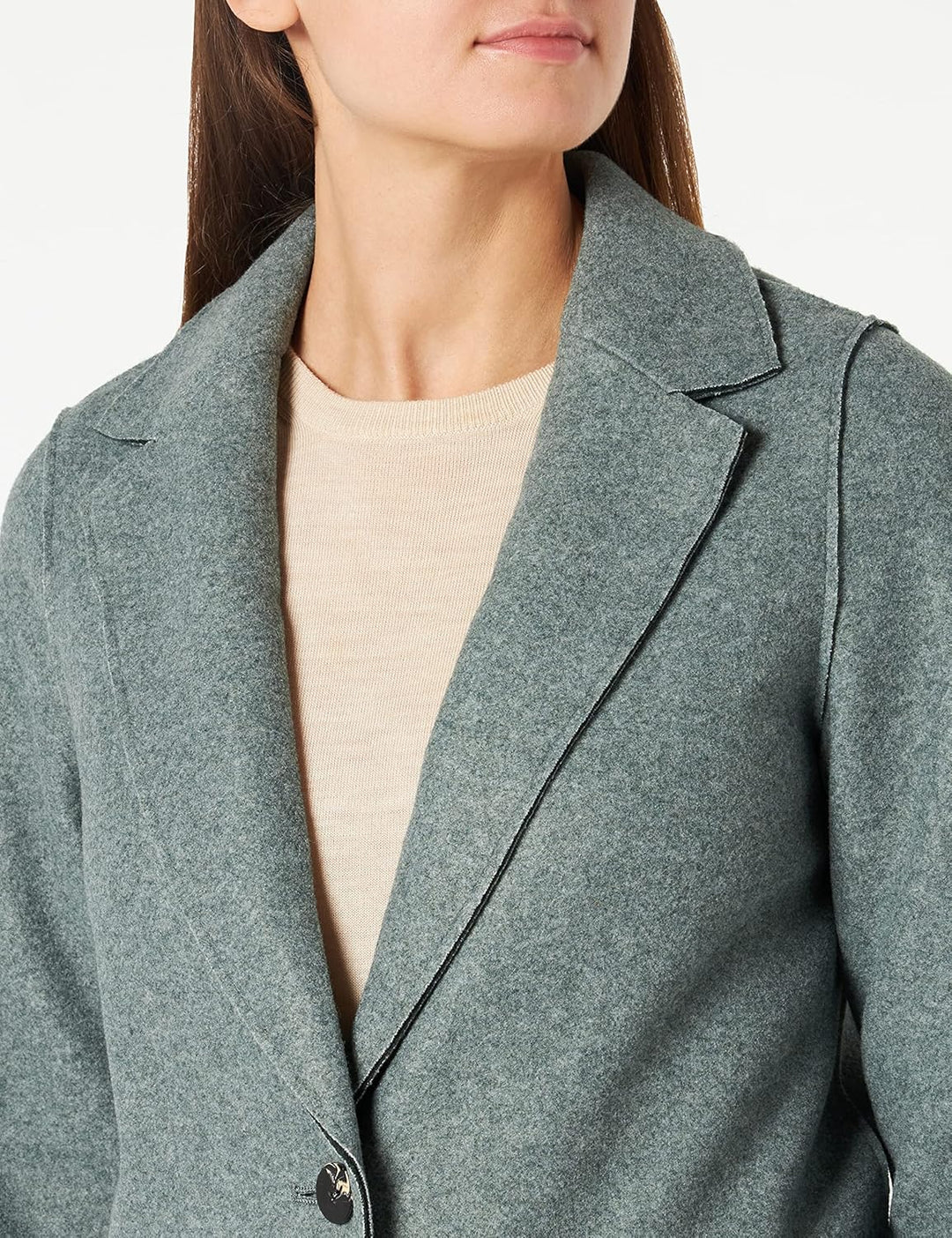 ONLY Damen Onlcarrie Bonded Coat OTW Noos Mantel XXS Balsam Green/Detail:melange, XXS Balsam Green/D