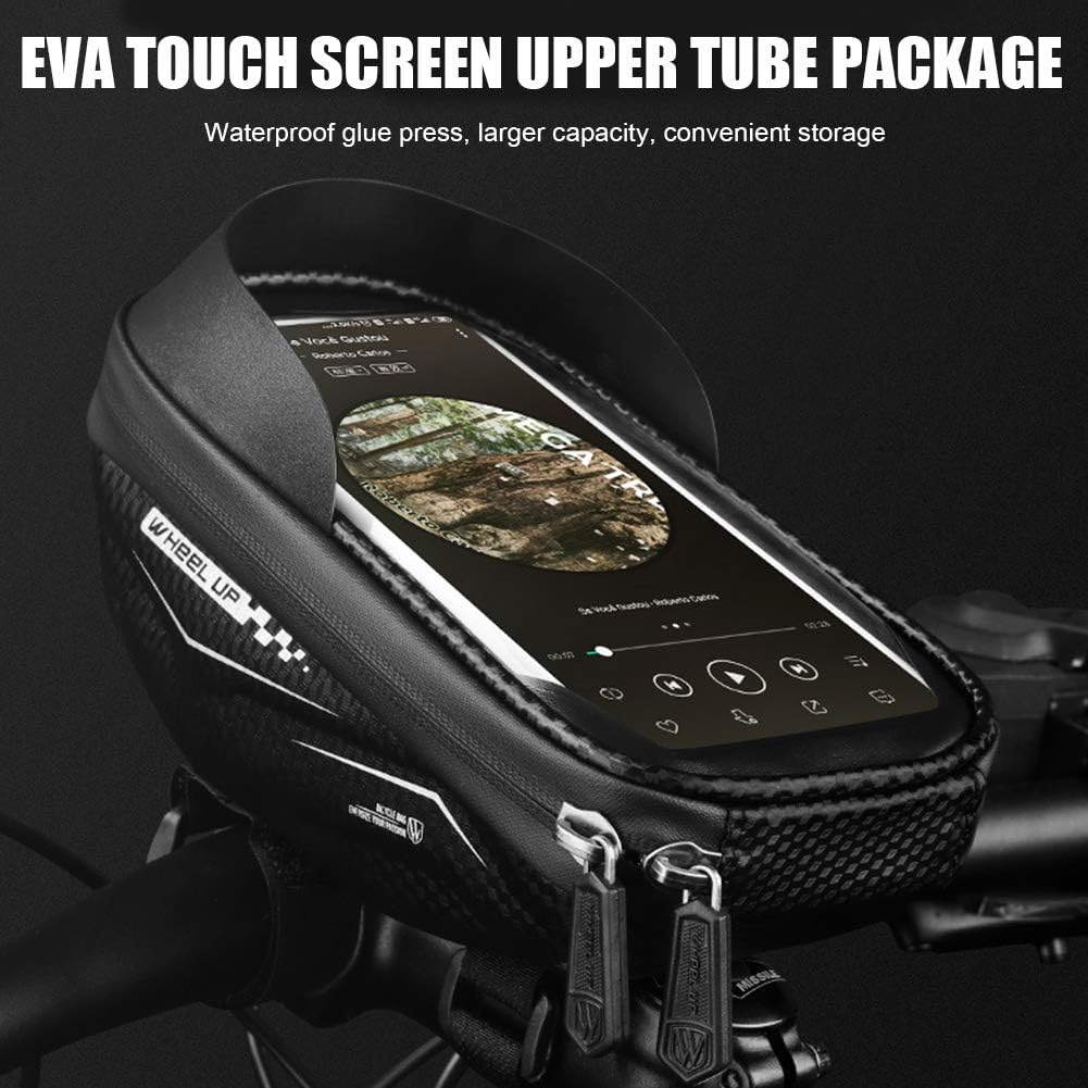 ,a Wheel Up MTB Fahrradtasche Touchscreen Radfahren Wasserdicht Front Tube Phone Case