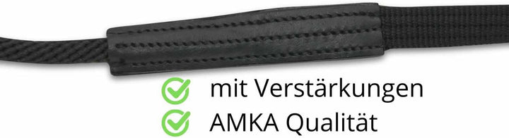 AMKA Doppellonge, schwarz Doppel Longe Longierleine 16 Meter
