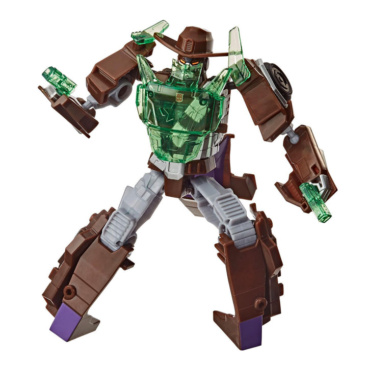 Transformers Bumblebee Cyberverse Adventures Battle Call Trooper-Klasse Wildwheel Figur, stimmenakti