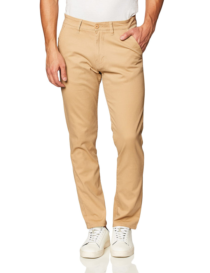 Southpole Herren Flex Stretch Basic Lange Chinohose Lässige Hose, 30W / 32L Deep Khaki(neu)