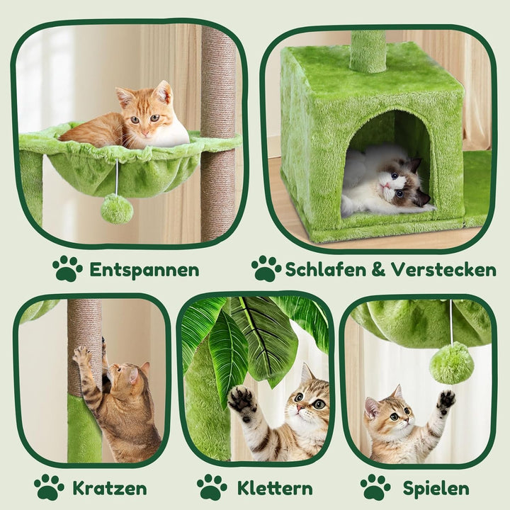 Kratzbaum, Zvonema Stabil Katzenbaum 110 cm hoch, Katzenkratzbaum mit 21,5 cm Dicke Sisal-Seil Kratz