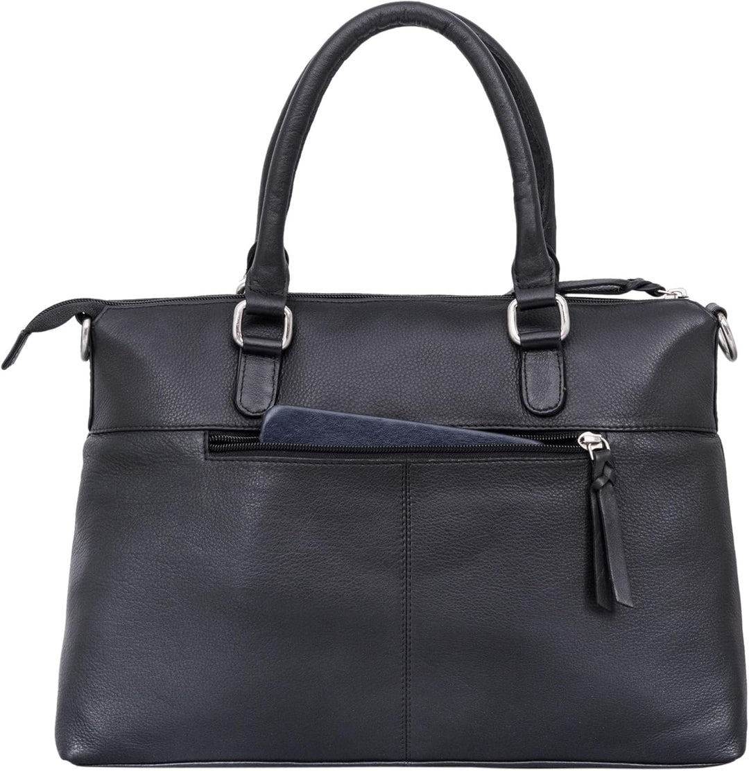 ROYALZ 'Payton' Elegante Lederhandtasche Damen Echtleder Klein Vintage Henkeltasche Ledertasche Frau