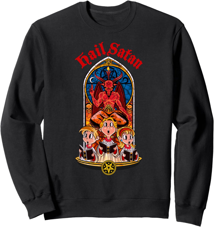 Baphomet Death Metal Cute Satanic Cult Clothing: Hail Satan Sweatshirt