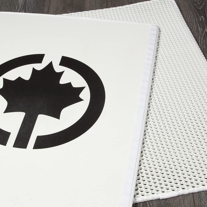 CanadianCat Company ® | 2021 | 58 x 76 cm | Premium Katzenstreu Matte | weiss | grosse Katzenklo Mat