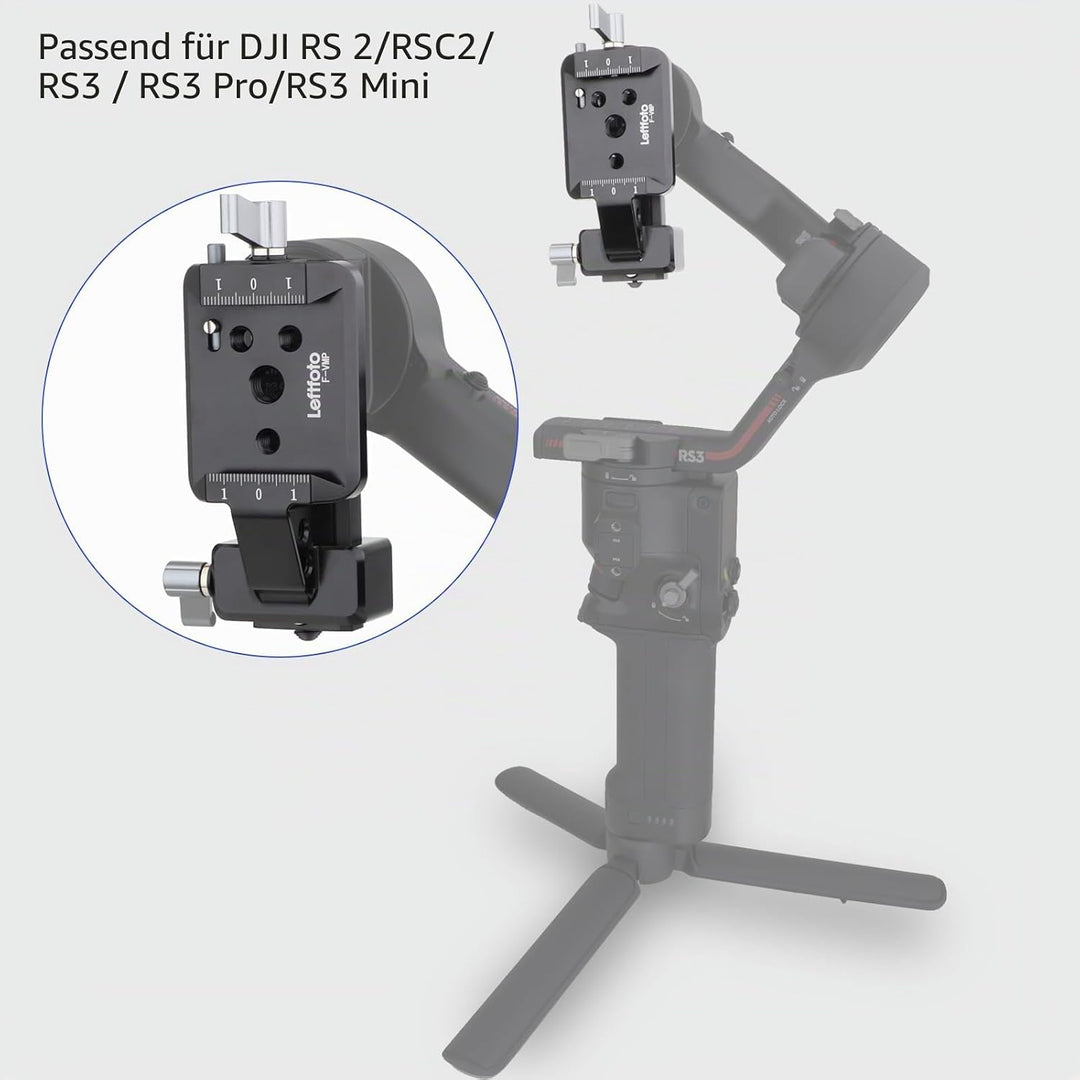 LEFTFOTO Vertikale Halterung Kardanplatte,Vertikale Halterung für DJI Gimbal,Gimbal Clamp für DJI RS