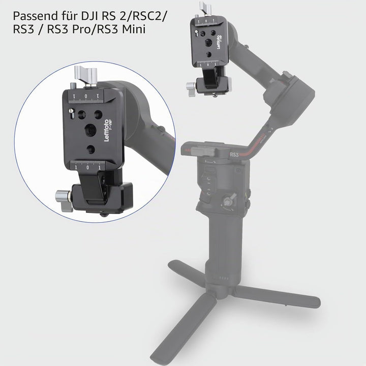 LEFTFOTO Vertikale Halterung Kardanplatte,Vertikale Halterung für DJI Gimbal,Gimbal Clamp für DJI RS