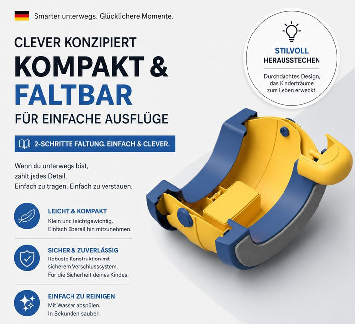 Faltbares Kinder-Reisetoilettensitz, bis 50 kg, Tragbar Toilettensitz Kinder, Klapptoilette Für Kind