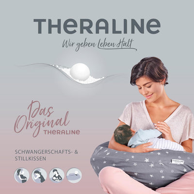 Theraline Das Original Schwangerschaftskissen & Stillkissen 190cm – Seitenschläferkissen Stillkissen