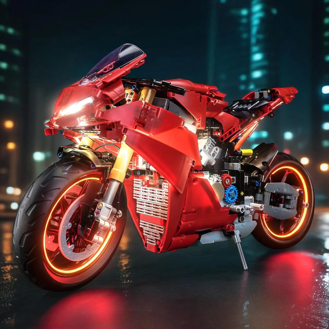 Licht Set Kompatibel mit Lego Ducati Panigale V4 S Motorrad, Nur Lichter Set - Kein Modell, Licht Be