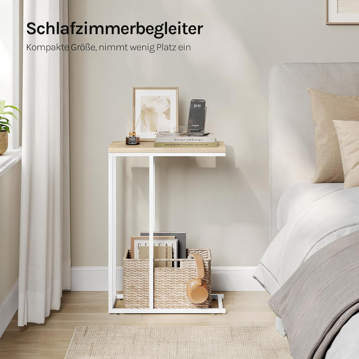 WOLTU Beistelltisch 2er Set Kaffeetisch Couchtisch Sofatisch Nachttisch Betttisch Laptoptisch, Geste