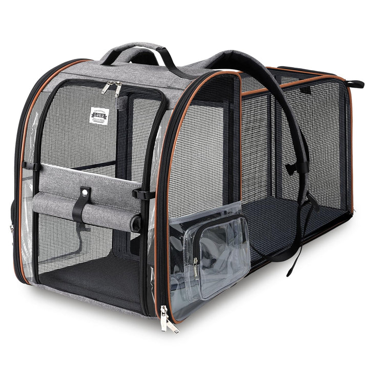 Klarer Haustier-Rucksack Erweiterbarer Katzen-Rucksack Tragetasche Haustier-Rucksack für kleine und