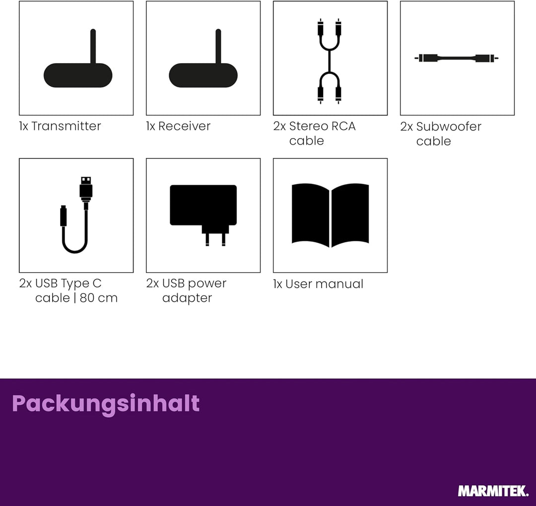 Marmitek Funk Subwoofer Übertragung Subwoofer Anywhere 640 - Verbinden Sie Ihre Subwoofer drahtlos m