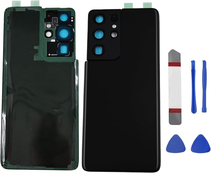 Galaxy S21 Ultra Back Cover Glas Ersatz + Gratis Reparaturwerkzeug für Galaxy S21 Ultra 5G G998U Geh