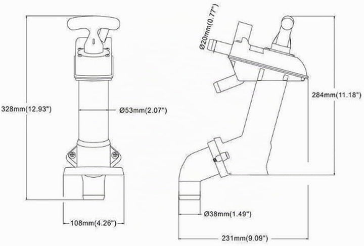 Jabsco 29040-3000 Ersatzpumpe, Baugruppe, Manuelle Twist 'n' Lock-Toiletten, passend für 29090 & 291