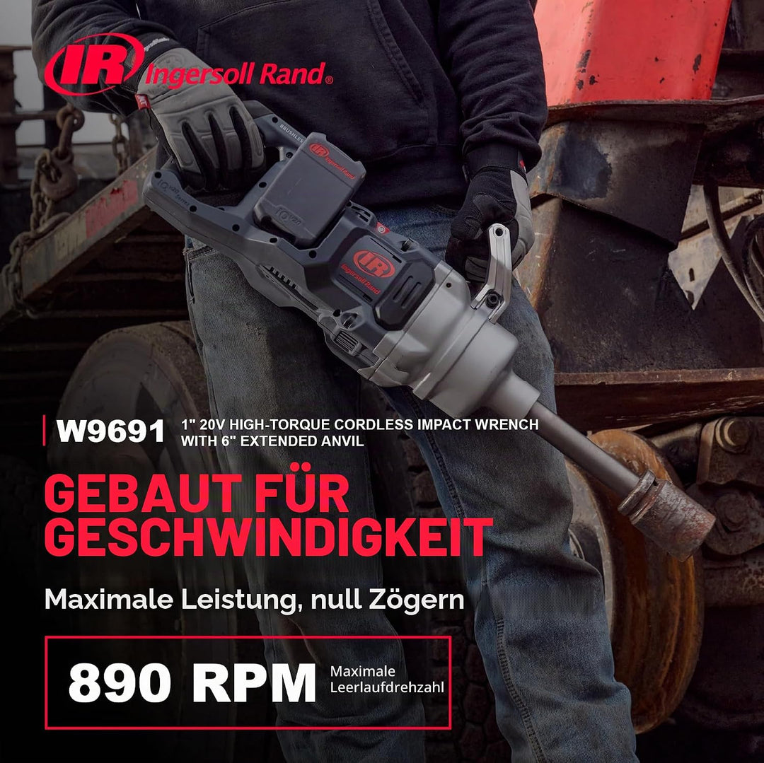 Ingersoll Rand W9691-1" 20V Schlagschrauber für schwere Arbeiten, Schwerlast Schlagschrauber mit lan
