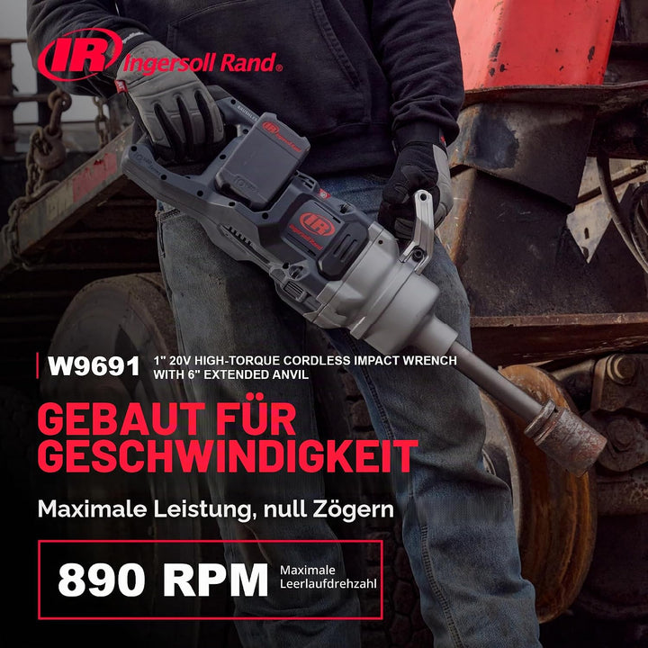 Ingersoll Rand W9691-1" 20V Schlagschrauber für schwere Arbeiten, Schwerlast Schlagschrauber mit lan