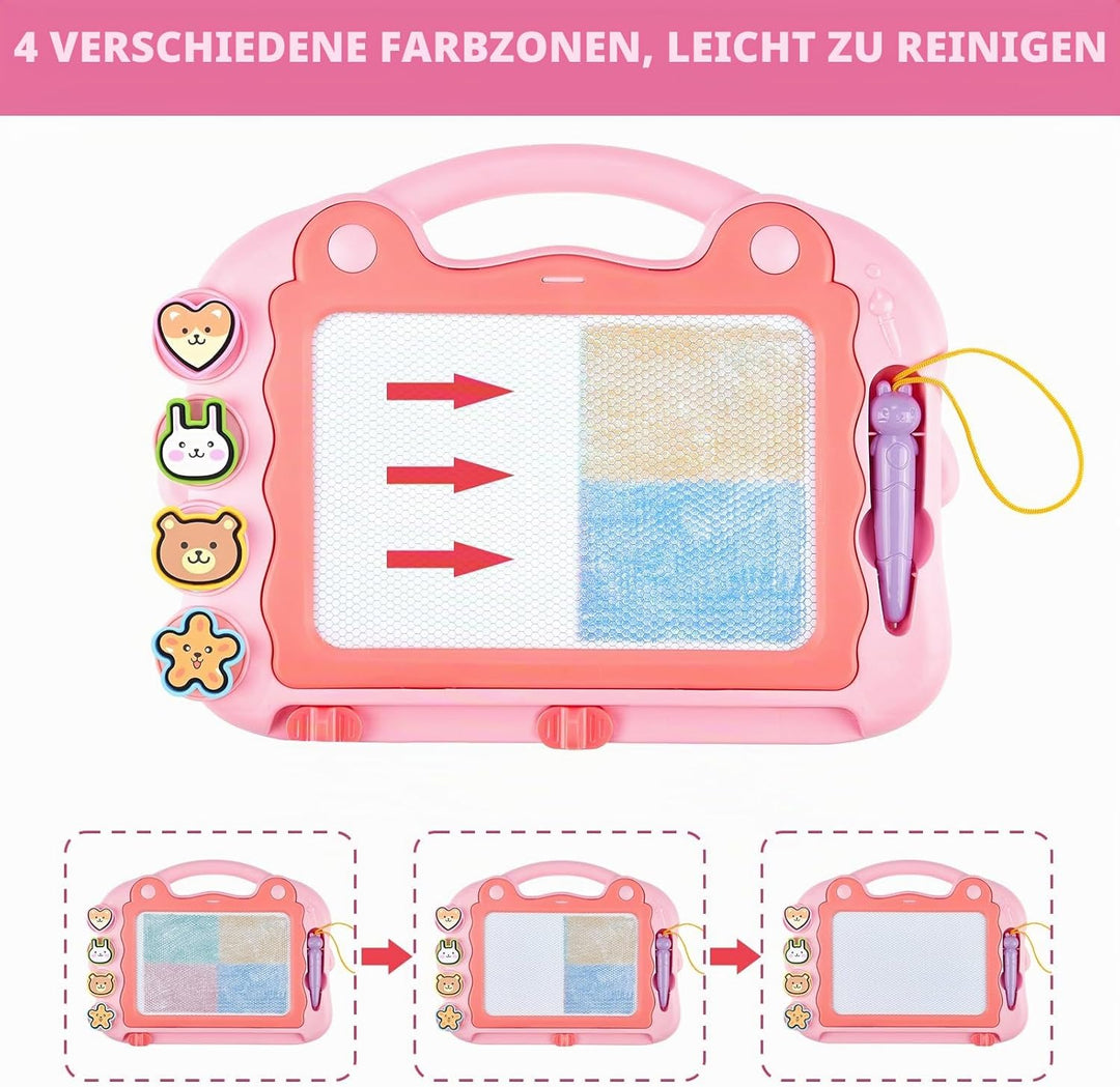 Sarsumir Magnetische Maltafel Zaubertafeln für Kinder, Zaubertafel Maltafel Magnettafel Reisegrösse,