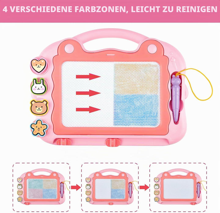 Sarsumir Magnetische Maltafel Zaubertafeln für Kinder, Zaubertafel Maltafel Magnettafel Reisegrösse,