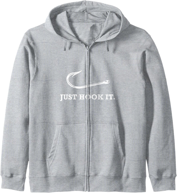 Lustig einfach Haken es Angeln Wortspiel Fisch Geschenk See Kapuzenjacke