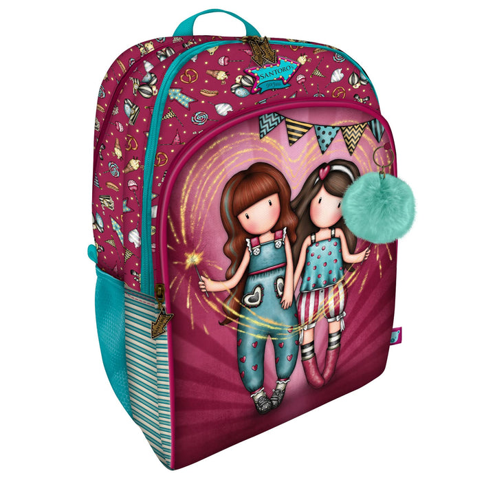 Santoro 1130GJ03 Gorjuss Fairground Rucksack Feuerwerk, 34,5 x 43,5 x 22 cm, blau