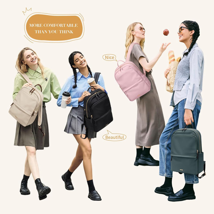 GOLF SUPAGS Laptop Rucksack für Damen Casual Daypack für Arbeit Reisen College Schulrucksack Handtas