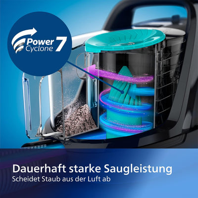 Philips Series 5000 Beutelloser Staubsauger – 900-W-Staubsauger mit Allergiefilter und TriActive-Düs