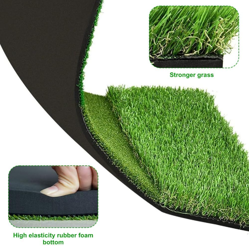 3-in-1 Golf-Abschlagmatte 60x30cm, Golf-Übungsmatte mit Rough und Fairway Schlagflächen, Abschlag Tr