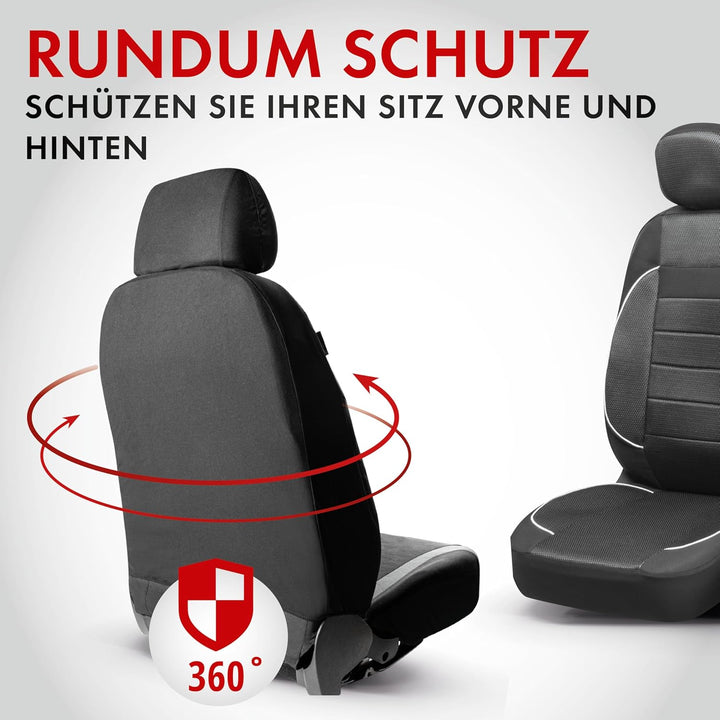 Walser Auto Sitzbezug Rover mit Reissverschluss, Zipp-IT Premium Schonbezüge Auto, Komplettset, 2 Vo