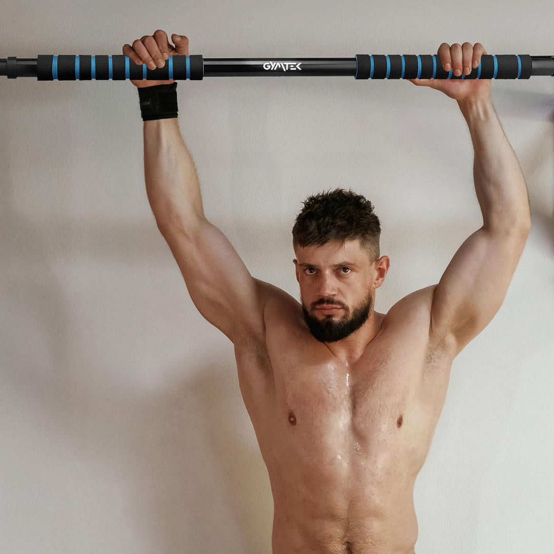 Gymtek Klimmzugstange für Türrahmen von 65 bis 100 cm, Rutschfest Pull Up Bar ohne Schrauben Montier