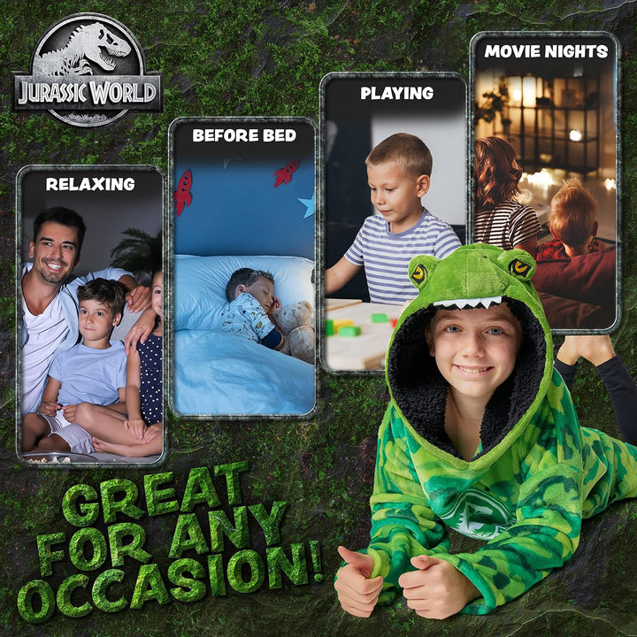 Jurassic World Übergrossen Hoodie Decke Jungen und Madchen Kapuzenpullover Kinder