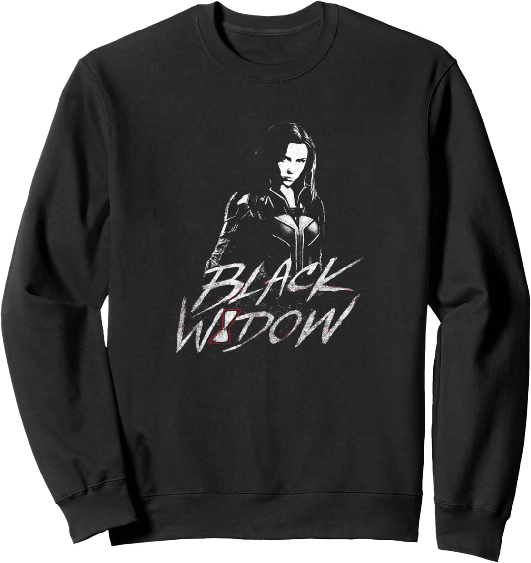 Marvel Black Widow Portrait Stamp Sweatshirt