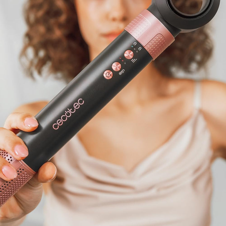 Cecotec Warmluftbürste Föhn Styler Glätter - 2 Aufsätze - Coanda-Technologie Bamba CermicCare 2in1 A