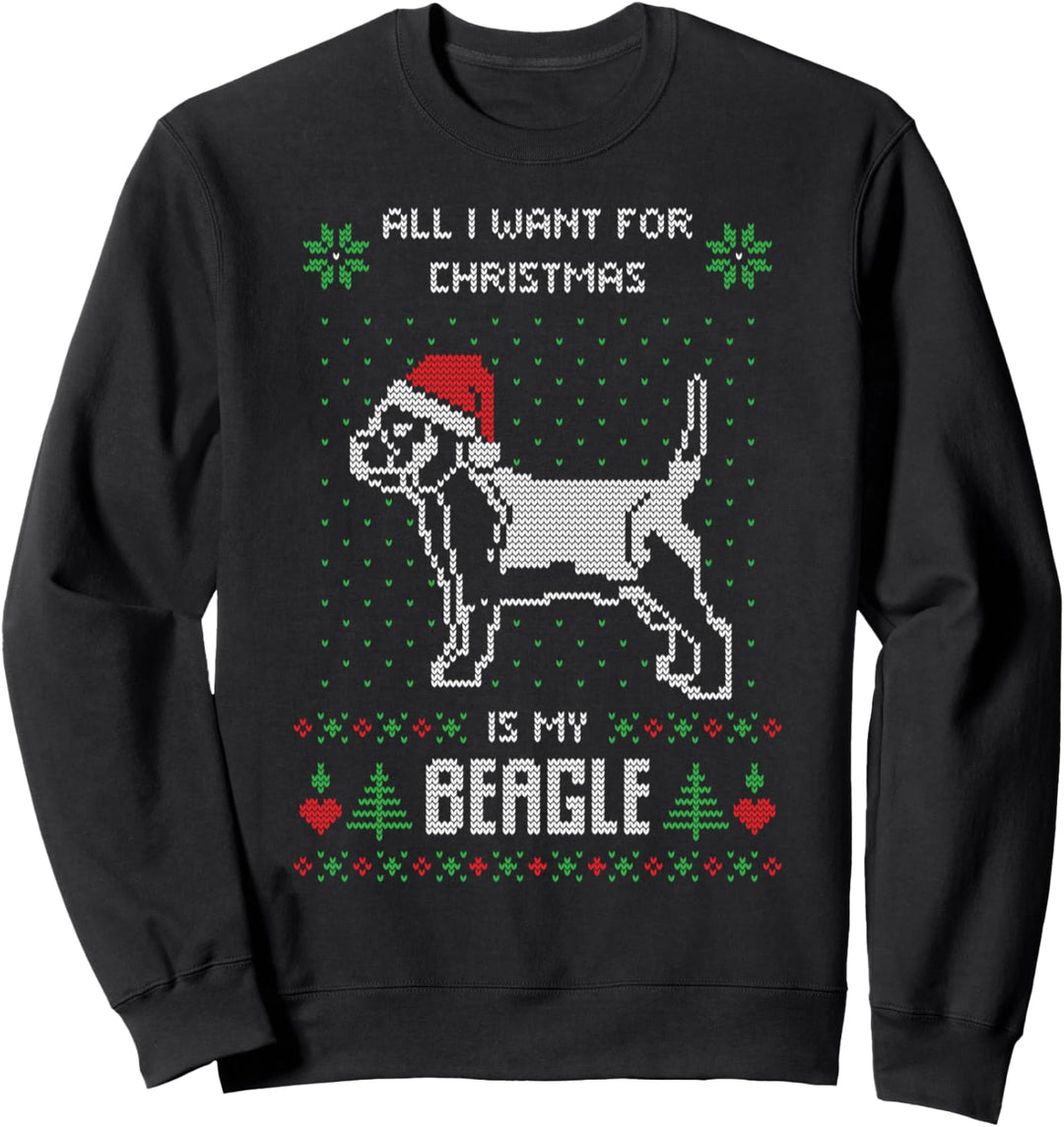 Ugly Christmas Sweater Beagle Hund Weihnachten Geschenk Sweatshirt